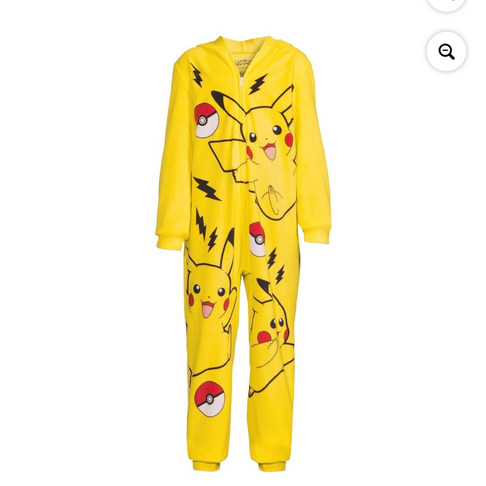 Yellow Pikachu One piece with Zipper14/16 Sleeper or Costume